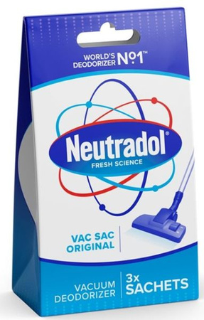 Neutradol ORIGINAL VAC SAC Neutralizator Zapachu Do Odkurzacza 3 Saszetki 