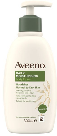 Aveeno Daily Moisurising Body Lotion Bezzapachowy Balsam Do Ciała Z Pompką 300ml