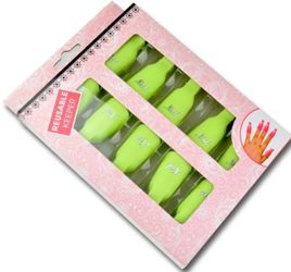 Klipsy Do Ściągania Usuwania Lakieru Hybrydowego Żelu 10 szt