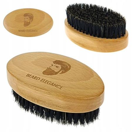 Beard Elegance Szczotka Drewniana Do Brody Z Naturalnym Włosiem Dzika 