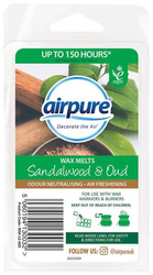 Airpure WAX MELTS Wosk Do Kominka 8szt Sandalwood & Oud