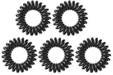 5x Gumka Do Włosów Spiralna Sprężynka Czarna 