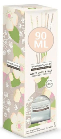 Yankee Candle Dyfuzor Patyczki Zapachowe WHITE LINEN & LACE 90ml