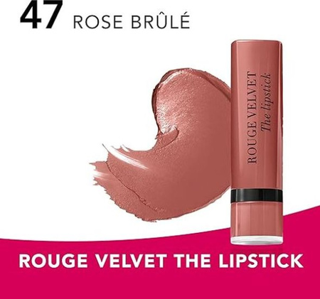 Bourjois Rouge VELVET Pomadka Matowa 47 Rose Brule