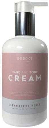 Indigo HAND And BODY Cream Krem Do Rąk I Ciała 300ml Strawberry Peach 