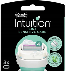 Wilkinson Intuition 2w1 Sensitive Care 3 Wkłady Z Mydełkiem Nawilżającym
