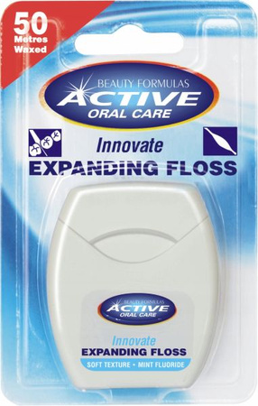 Beauty Formulas Active Oral Care Expanding Floss Nić Dętystyczna Pęczniejąca 50m 
