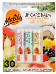 Malibu Lip Care Balm SPF 30 Balsam Do Ust 3szt