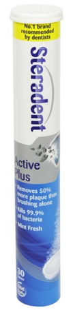 Steradent Active Plus Tabletki Czyszczące Do Protez 30szt