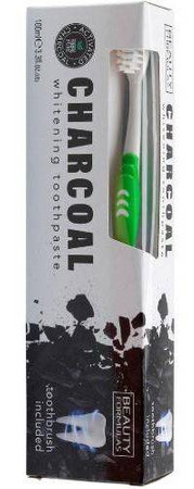 Beauty Formulas Czarna Pasta Do Zębów Charcoal + Szczoteczka 100ml
