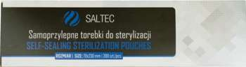 Saltec 70x230 Samoprzylepne Torebki Foliowo Papierowe Do Sterylizacji 200szt