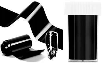 Folia Transferowa Do Zdobienia Paznokci Czarna 