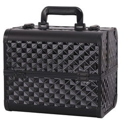 Vera Kuferek Kufer Kosmetyczny Diamond Diament ŚREDNI CZARNY SUPER BLACK