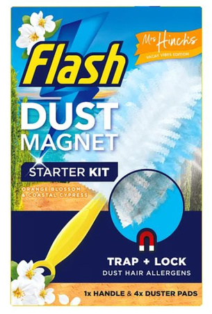 FLASH DUST MAGNET Zestaw Miotełka Do Kurzu + 4 Zapasy