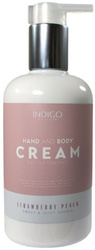 Indigo HAND And BODY Cream Krem Do Rąk I Ciała 300ml Strawberry Peach