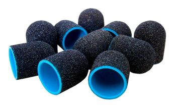 PEDI Nakładki Kapturki Ścierne 10mm # 180 Do Frezarki 10szt