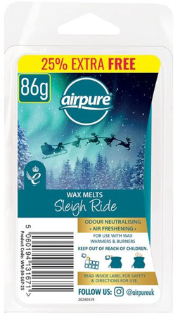Airpure WAX MELTS Wosk Do Kominka 8szt Sleight Ride 