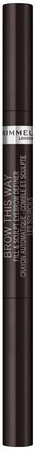 Rimmel Brow This Way Fill & Sculpt  Kredka Do Brwi Ze Szczoteczką 004 Soft Black