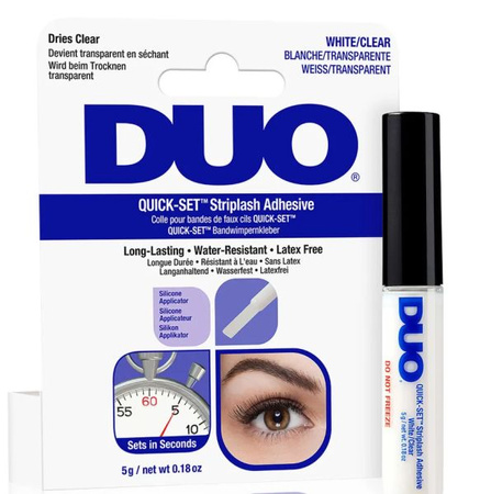 DUO Klej Do Rzęs Transparentny Bezbarwny Z Silikonowym Pędzelkiem 5g 
