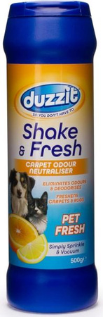 Duzzit Shake & Fresh Neutralizator Zapachów Do Dywanów Pet Fresh 500g 