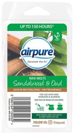 Airpure WAX MELTS Wosk Do Kominka 8szt Sandalwood & Oud