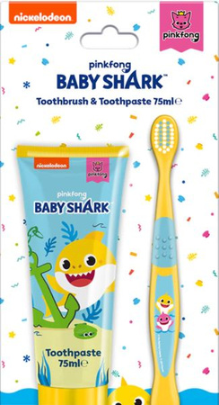 Baby Shark Zestaw Pasta Do Zębów + Szczoteczka Dla Dzieci Baby Shark 75ml