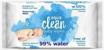 Aqua Clean Chusteczki Dla Dzieci 99% Wody 72szt