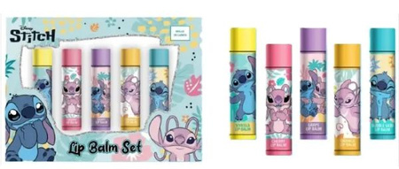 Disney Stitch Lip Balm SET Zestaw 5 Balsamów Do Ust 