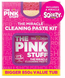 Pink Stuff Miracle Zestaw Pasta Czyszcząca 850g + gąbka SQEEZY