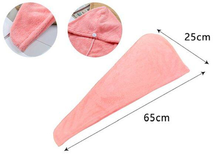 Vera Ręcznik Turban z Mikrofibry Do Suszenia Włosów Szary