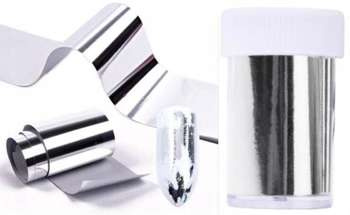 Folia Transferowa Do Zdobienia Paznokci Srebrna