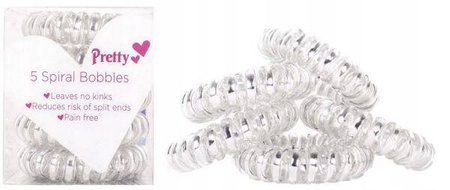 Pretty Gumki Spiralne Do Włosów Nie Plączące Przezroczyste 5szt 