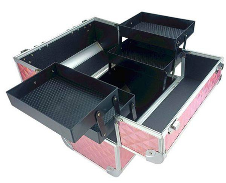 Kuferek Kosmetyczny Diamond Diament Różowy