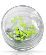 Silcare Ćwieki Neon Ozdoby Do Paznokci Kwadrat Zielony Jasny 0,3g