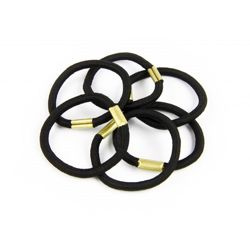 Donegal Gumki do Włosów Małe Czarne 12 szt 5820