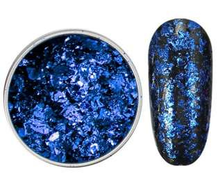 Pyłek Płatki Efekt Flakes Niebieski 0,3g 