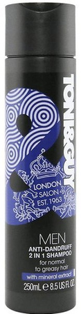 Toni&Guy MEN Szampon Anti - Dandruff 2w1 Przeciwłupieżowy 250ml