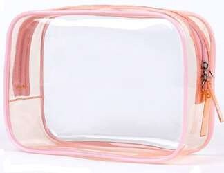 Vera Kosmetyczka Przezroczysta Na Zamek Różowa