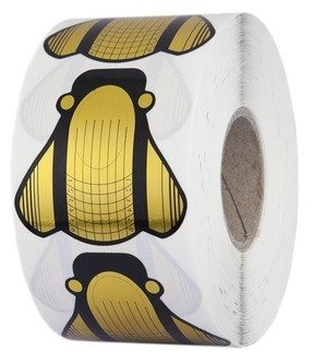 Szablony Formy Do Przedłużania Paznokci Złote Szerokie Motyl 100szt