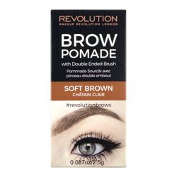 Makeup Revolution Brow Pomade Pomada do Brwi z Pędzelkiem Soft Brown 2,5g