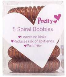 Pretty Gumki Spiralne Do Włosów Nie Plączące Brązowe 5szt