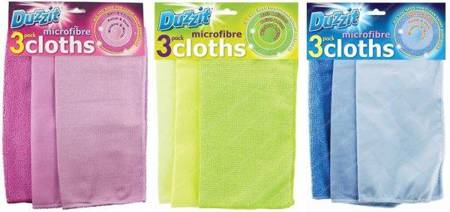 Duzzit Microfibre Cloths 3 Pack Ściereczki Z Mikrofibry 28x28cm