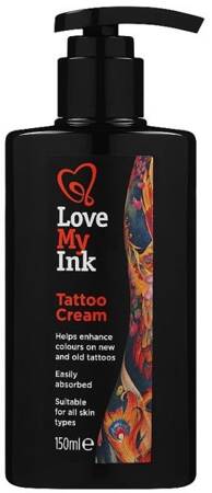 Love My Ink Tattoo Krem Do Pielęgnacji i Ochrony Tatuażu 150ml  Z Pompką